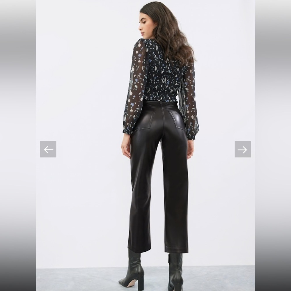 NWT Wilfred Melina Cropped Leather Black Pants - Picture 2 of 11